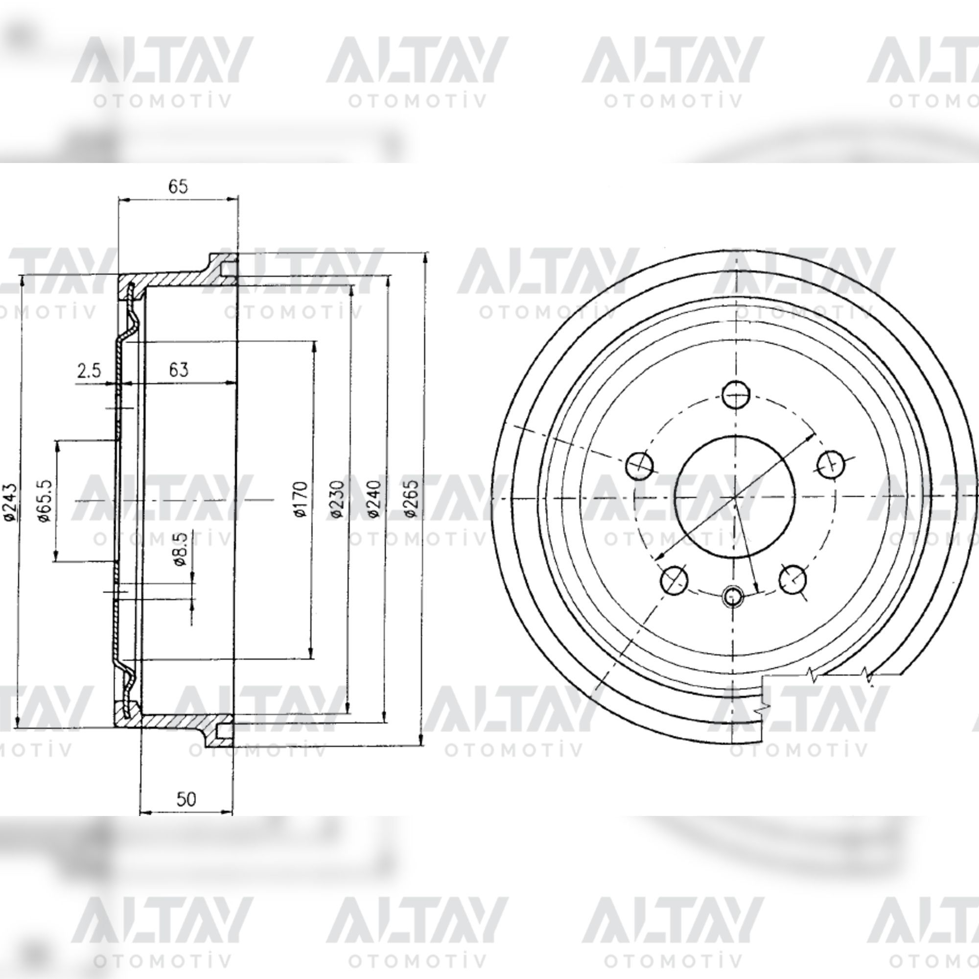 Opel Zafira Arka Fren Kampanası B OEM 568060 Opel Zafira Arka Fren Kampanası B OEM 568060