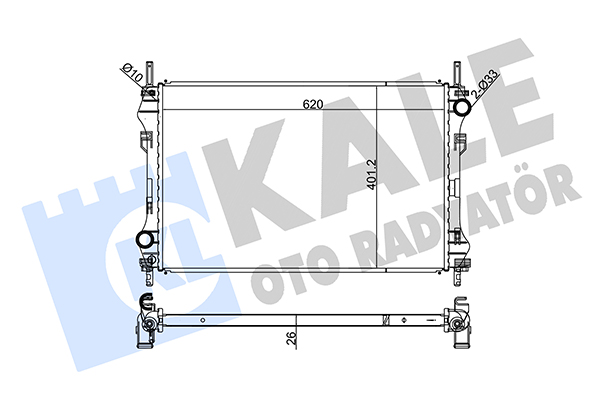 Ford Transit Su Radyatörü Radyator Su . Klımasız Brazıng OEM YC158005HA