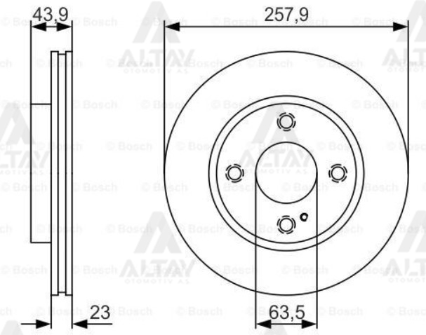 Ford Fiesta Ön Fren Dıskı OEM 8V511125AD