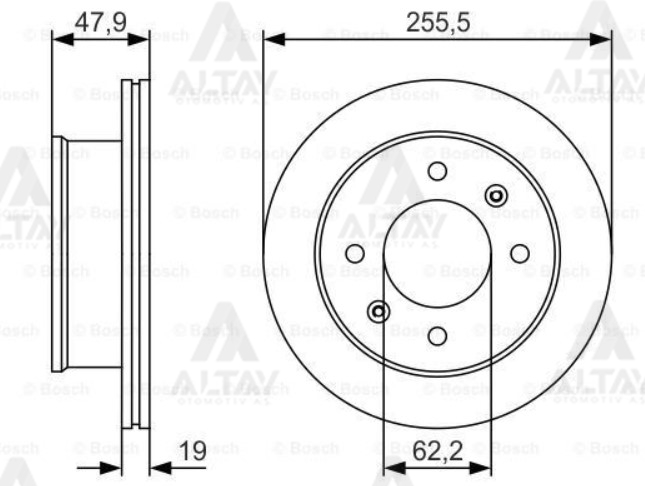 Hyundai Getz Ön Fren Dıskı Dızel OEM 517121C050