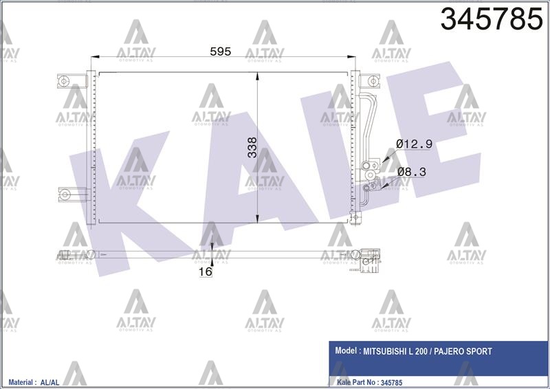 Mitsubishi L200 Klima Radyatörü 1999-2005 Mitsubishi L200 Klima Radyatörü 1999-2005