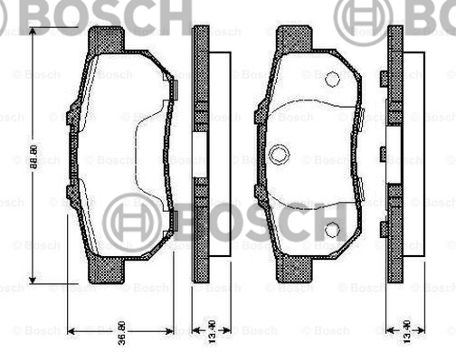 Honda Civic Arka Fren Balatası 1996-2006 Honda Civic Arka Fren Balatası 1996-2006