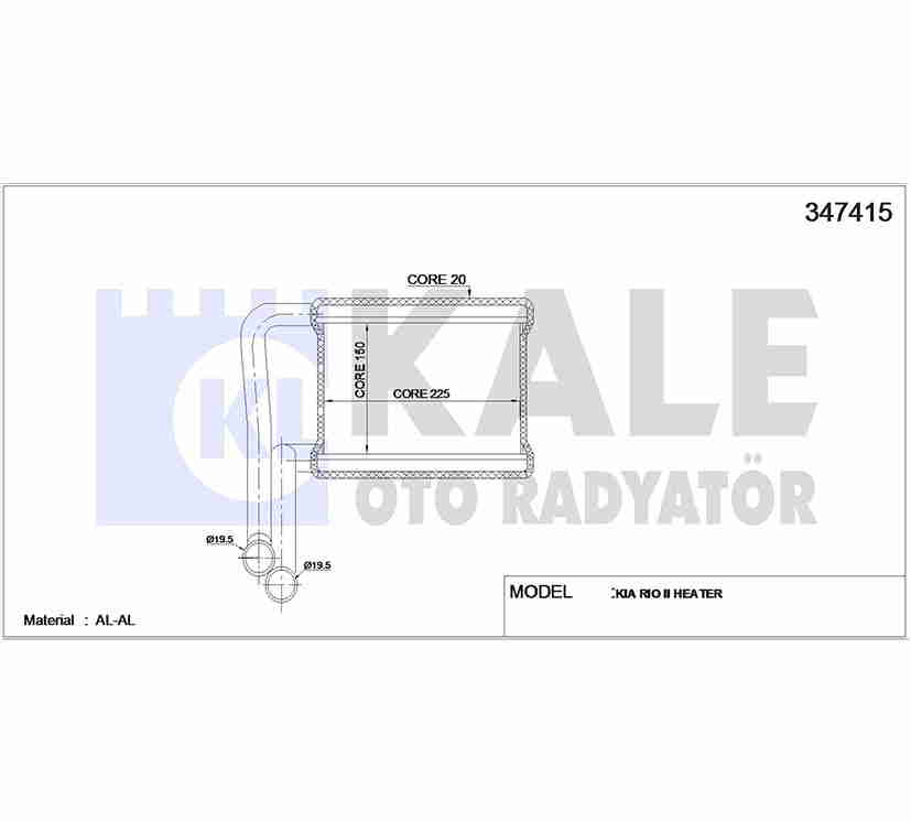 KIA RIO Kalorifer Radyatörü 2006-2011 (2006-2011) OEM 97138-1G000