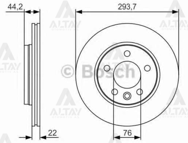 Volkswagen T6 Arka Fren Diski 2009-2015 Volkswagen T6 Arka Fren Diski 2009-2015
