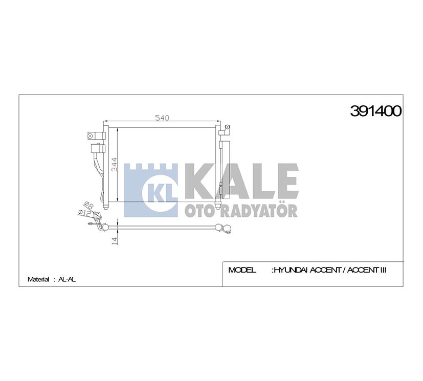 Hyundai Accent Klima Radyatörü 2006-2011 Radyatör Era Dizel OEM 97606-1E300 Hyundai Accent Klima Radyatörü 2006-2011 Radyatör Era Dizel OEM 97606-1E300