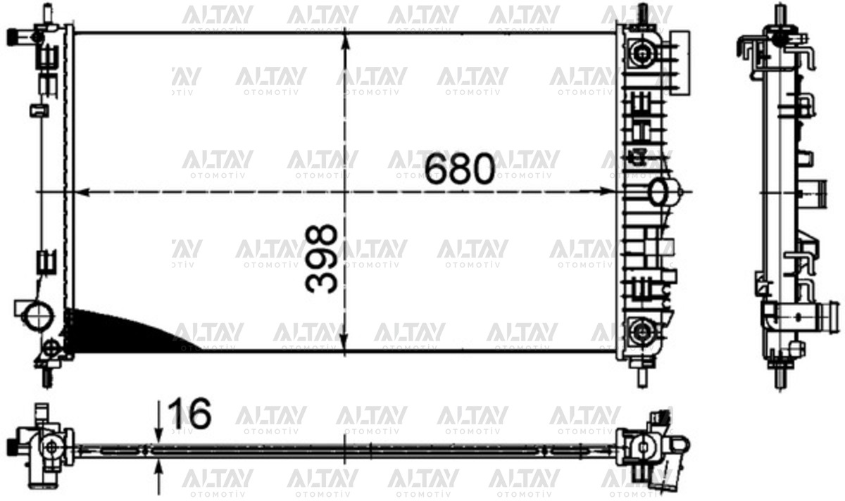 Opel Insignia Su Radyatörü 2008- Radyatör Su A20nht A-t OEM 1300294 Opel Insignia Su Radyatörü 2008- Radyatör Su A20nht A-t OEM 1300294
