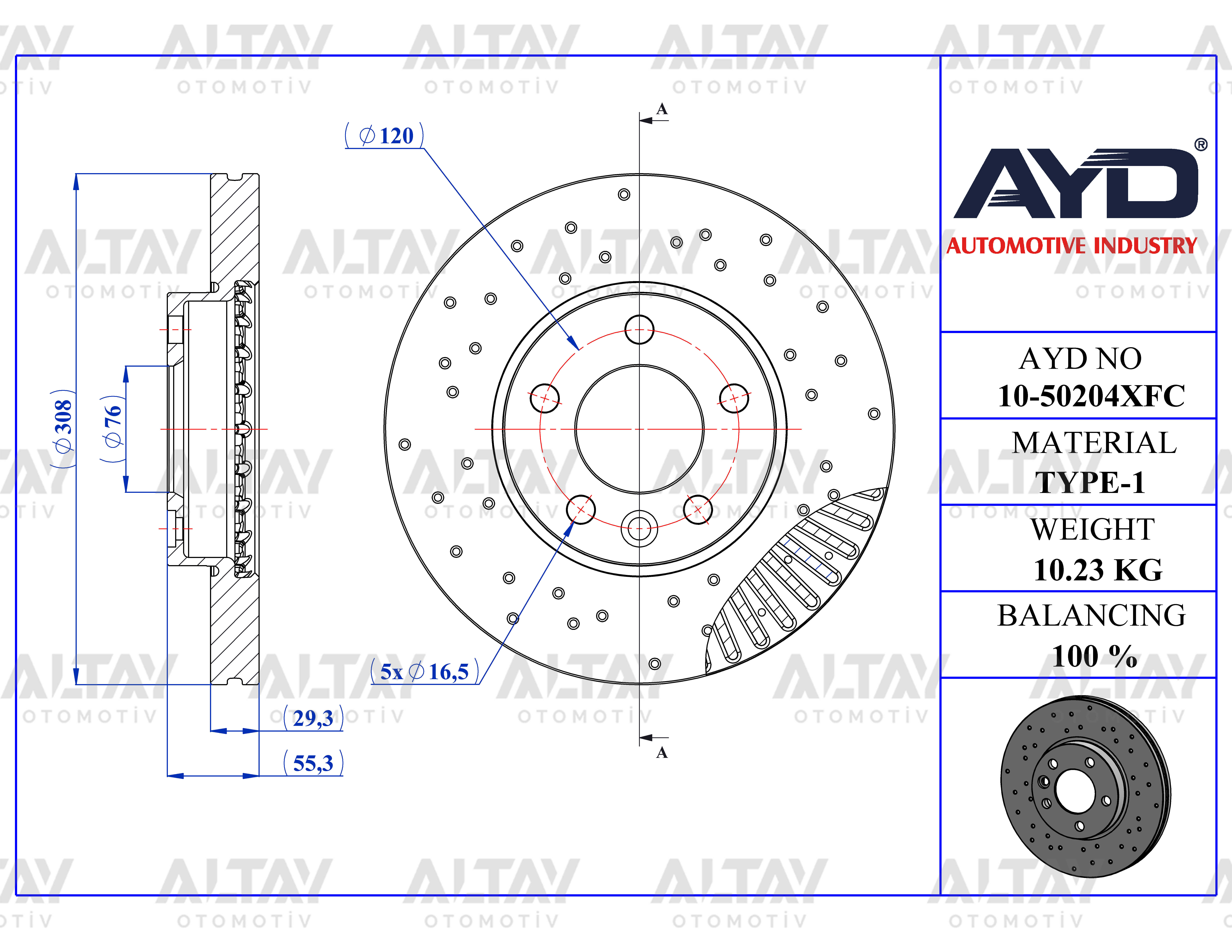 Volkswagen T6 Ön Fren Diski 2004-2015 Volkswagen T6 Ön Fren Diski 2004-2015