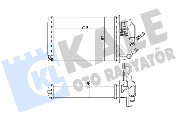 Fiat Uno Kalorifer Radyatörü Radyatör Uno Musluklu OEM 4078731-7614067-5943154