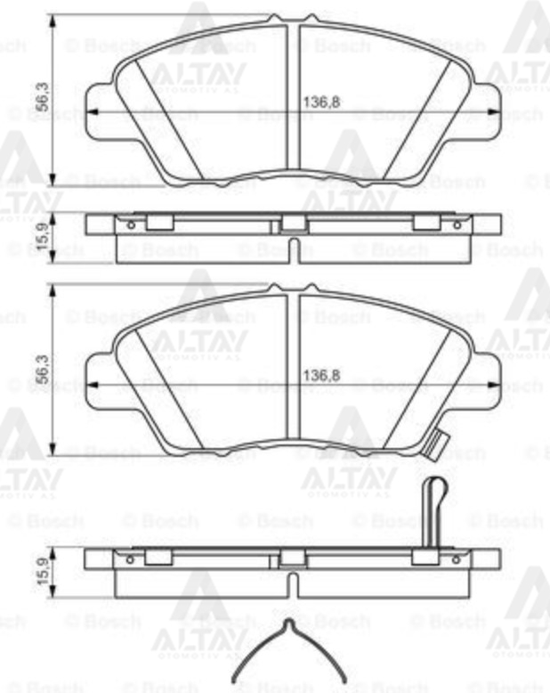 Honda Jazz Ön Fren Balata OEM 45022-SNC-E00 Honda Jazz Ön Fren Balata OEM 45022-SNC-E00