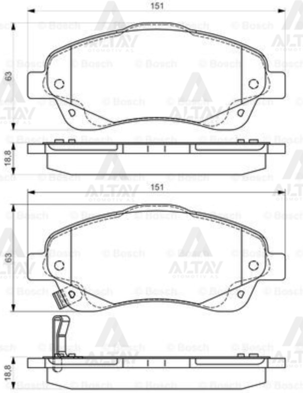 Toyota Verso Ön Fren Balata OEM 04465-05130