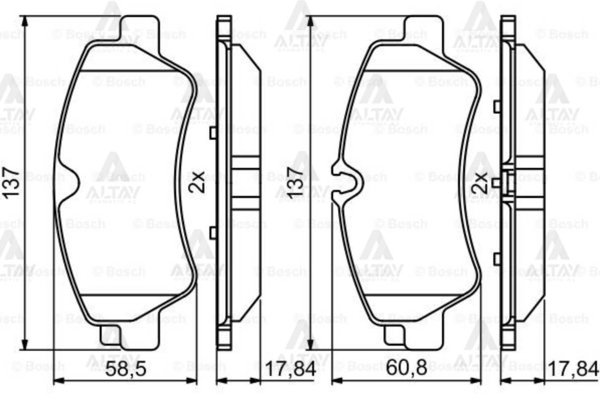 Ford Custom Arka Fren Balata OEM BK212M008AC