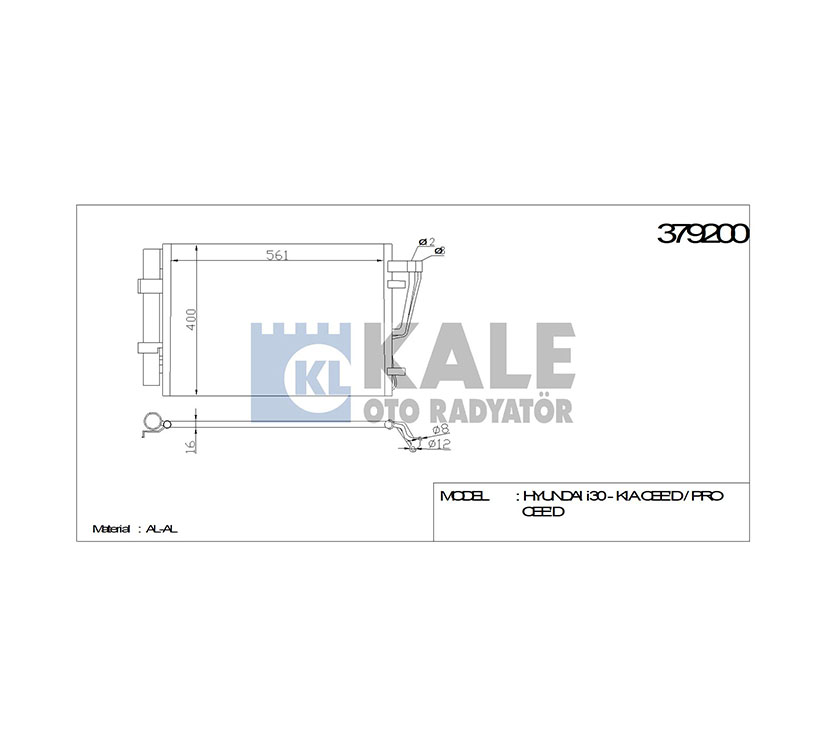 Hyundai I30 Klima Radyatörü 2007-2011 Radyatör I OEM 97606-2H000 Hyundai I30 Klima Radyatörü 2007-2011 Radyatör I OEM 97606-2H000