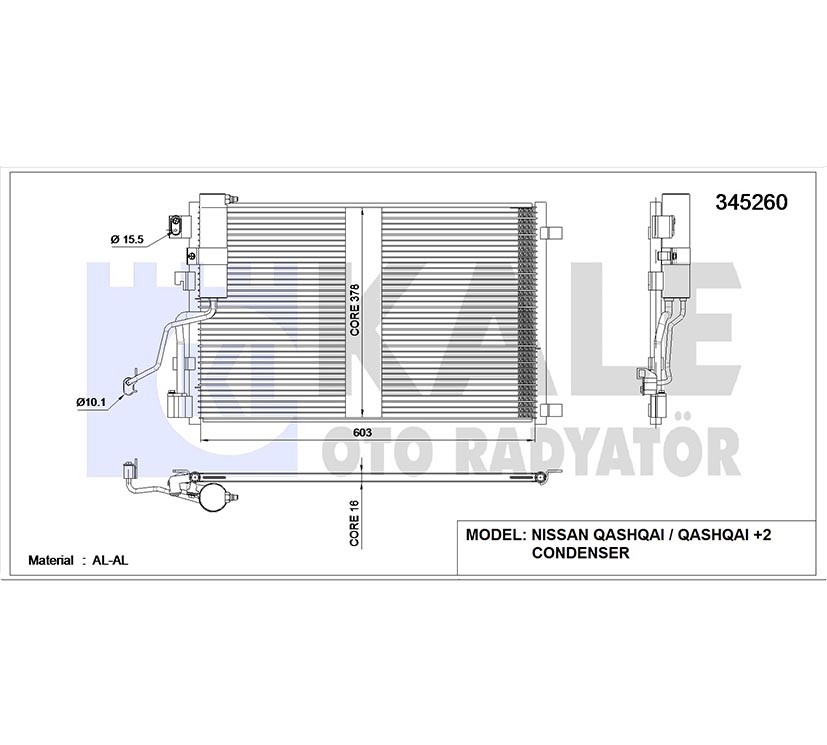 Nissan Qashqai Klima Radyatörü 2007-2013 Radyatör . Dcı OEM 92100-JD51A Nissan Qashqai Klima Radyatörü 2007-2013 Radyatör . Dcı OEM 92100-JD51A