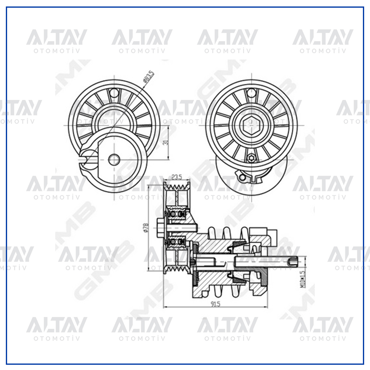 Audi A6 V Kayış Gergi Rulmanı 1997-2000 Vantilatör Gergisi OEM 028903315M Audi A6 V Kayış Gergi Rulmanı 1997-2000 Vantilatör Gergisi OEM 028903315M