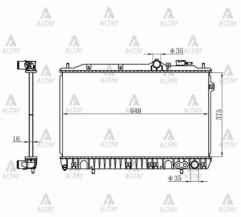 Hyundai Elantra Su Radyatörü 1990-1996 Radyatör Su 16mm M-t Brazıng OEM 25310-28000 Hyundai Elantra Su Radyatörü 1990-1996 Radyatör Su 16mm M-t Brazıng OEM 25310-28000