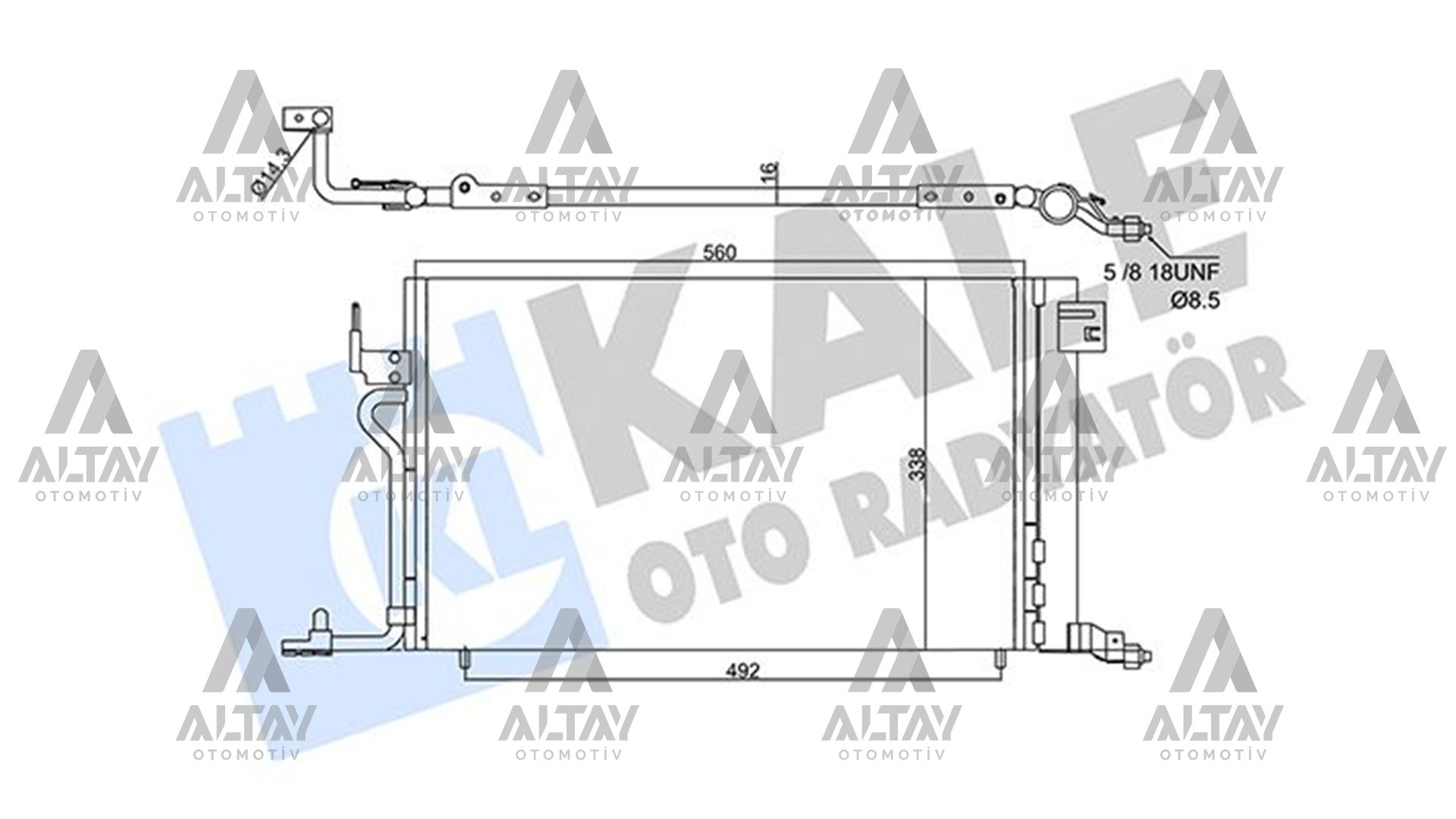 Peugeot 306 Klima Radyatörü OEM 6455AV Peugeot 306 Klima Radyatörü OEM 6455AV