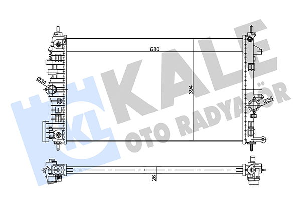 Opel Insignia Su Radyatörü Radyatör Su A B16dth-b20dth A-t Brazing OEM 1300373 Opel Insignia Su Radyatörü Radyatör Su A B16dth-b20dth A-t Brazing OEM 1300373