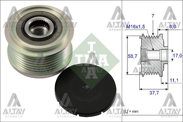 Ford Transit V Kayış Gergi Rulmanı Kasnak Şarj Dinamo . D Kısa OEM 83653301 Ford Transit V Kayış Gergi Rulmanı Kasnak Şarj Dinamo . D Kısa OEM 83653301