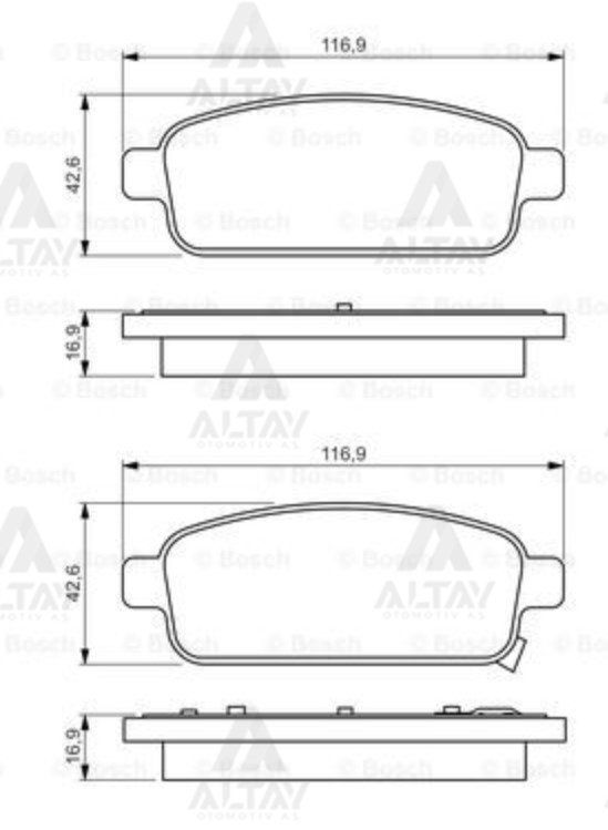 Opel Mokka Arka Fren Balata OEM 13300867 Opel Mokka Arka Fren Balata OEM 13300867