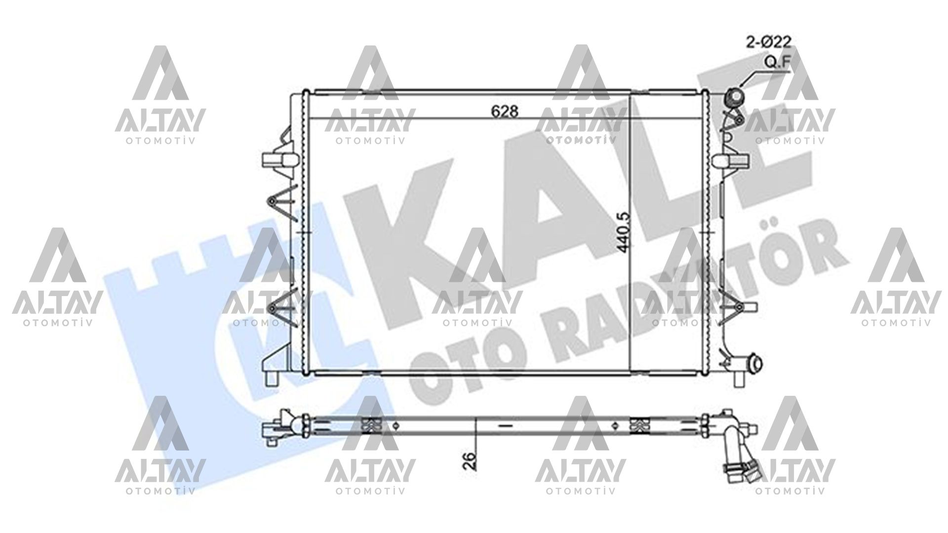 Skoda Yeti Su Radyatörü 2010- Radyatör Su OEM 5K0121251S