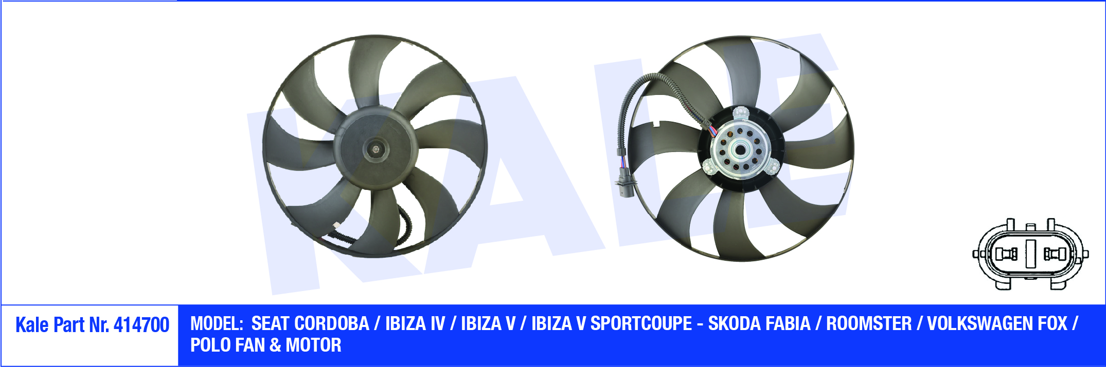 Seat Ibiza Radyatör Fan ve Motoru Fan OEM 6Q0959455N Seat Ibiza Radyatör Fan ve Motoru Fan OEM 6Q0959455N