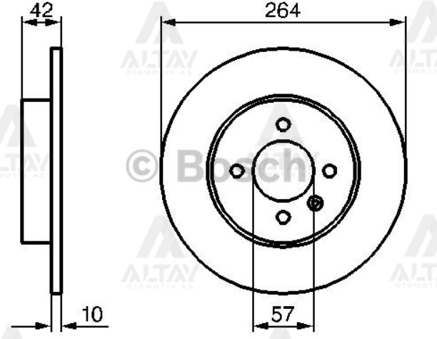 Opel Meriva Arka Fren Dıskı H OEM 569116