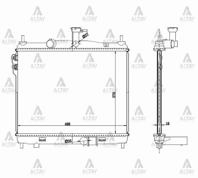 Hyundai Getz Su Radyatörü 2006-2011 Radyatör Su Dizel M-t Brazıng OEM 25310-1C600 Hyundai Getz Su Radyatörü 2006-2011 Radyatör Su Dizel M-t Brazıng OEM 25310-1C600