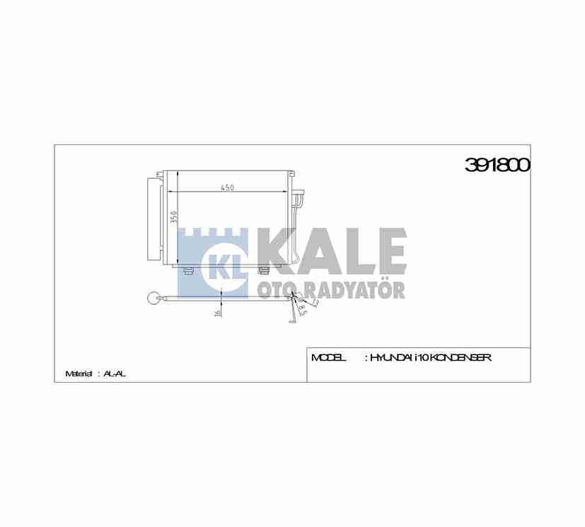 Hyundai I10 Klima Radyatörü 2008-2013 Radyatör I OEM 97606-0X010