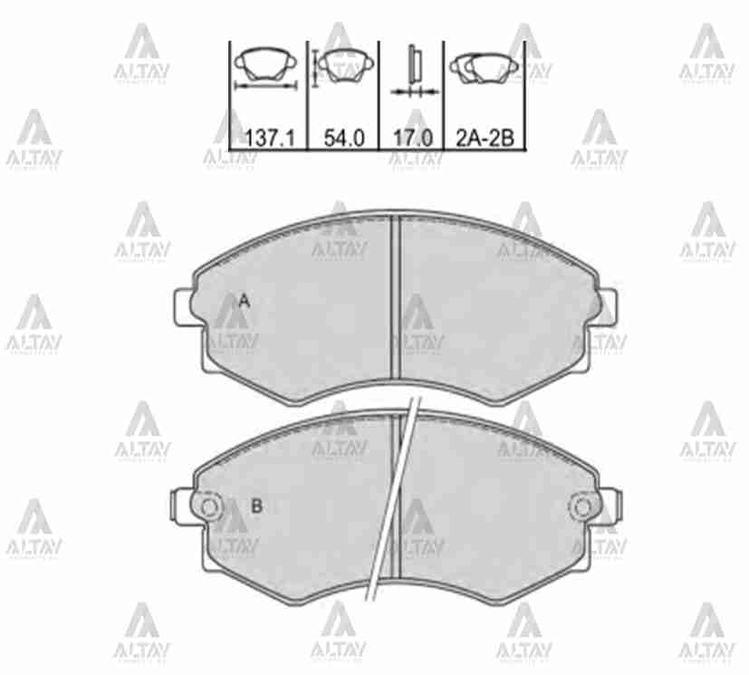 Hyundai Elantra Ön Fren Balata OEM 58101-28A20 Hyundai Elantra Ön Fren Balata OEM 58101-28A20