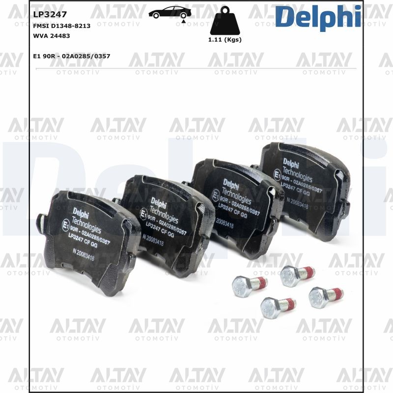 Audi Q3 Arka Fren Balata OEM 5N0698451 Audi Q3 Arka Fren Balata OEM 5N0698451