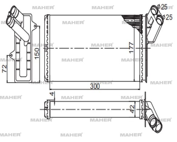 Fiat Scudo Kalorifer Radyatörü 1996-2006 OEM 9566944680