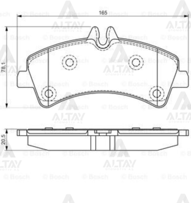 Volkswagen Crafter Arka Fren Balata OEM 2E0698451A Volkswagen Crafter Arka Fren Balata OEM 2E0698451A