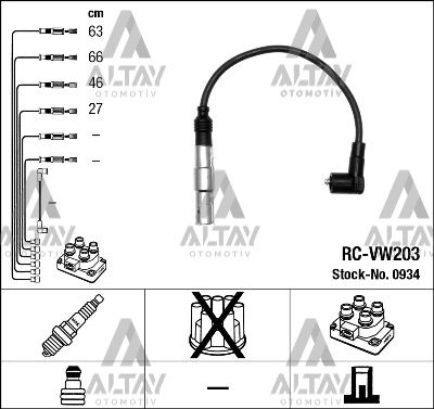 Volkswagen Bora Buji Kablosu Takım Golf4 OEM 06A905409E Volkswagen Bora Buji Kablosu Takım Golf4 OEM 06A905409E