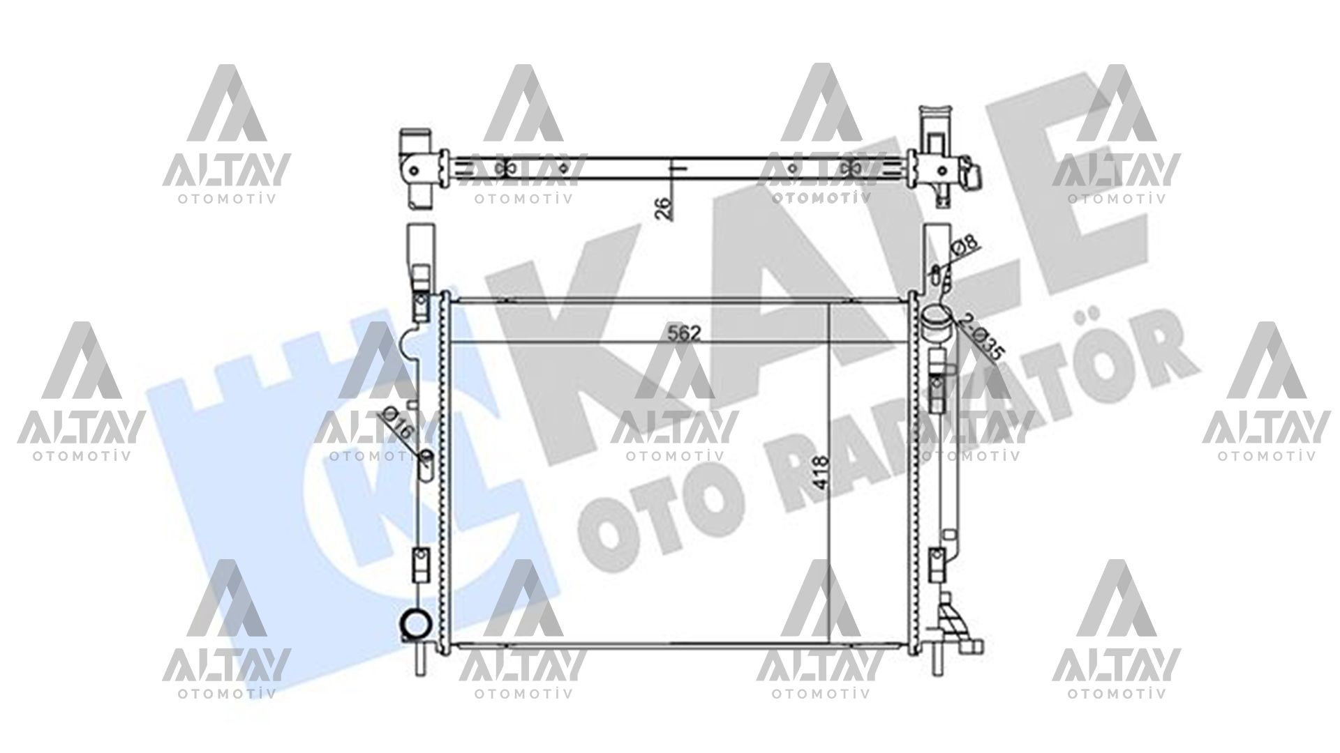 Renault Kangoo Su Radyatörü 2008- Radyatör Su OEM 8200418329 Renault Kangoo Su Radyatörü 2008- Radyatör Su OEM 8200418329
