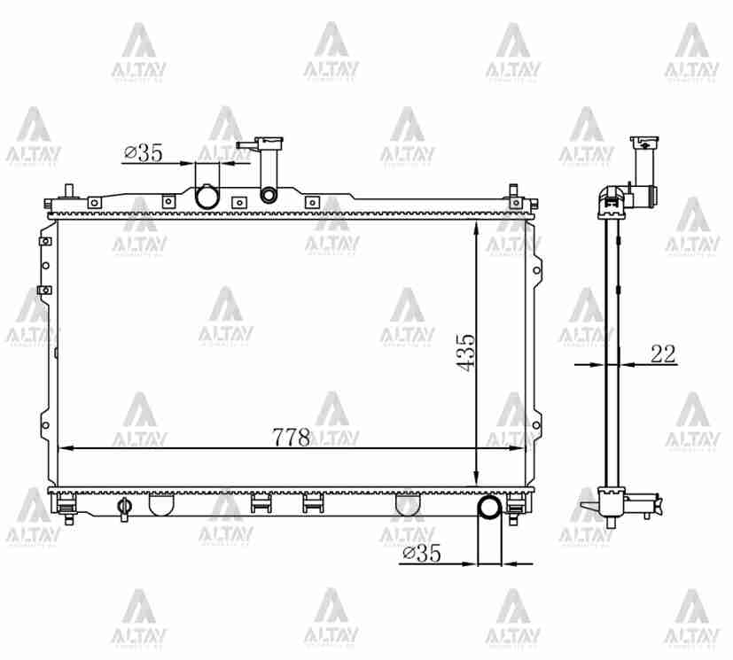 Hyundai H1 Su Radyatörü 2008-2011 Radyatör Su H M-t Brazıng OEM 25310-4H100