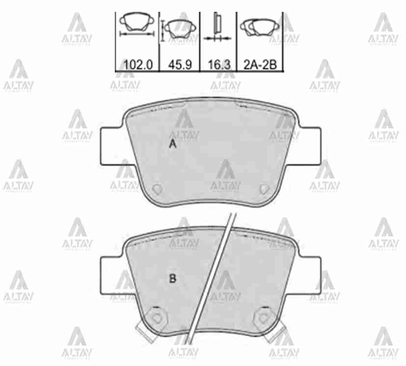 Toyota Avensis Arka Fren Balatası 2003-2008 Toyota Avensis Arka Fren Balatası 2003-2008