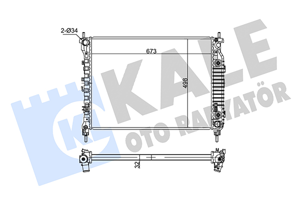 Opel Antara Su Radyatörü Radyatör Su - OEM 95192590 Opel Antara Su Radyatörü Radyatör Su - OEM 95192590