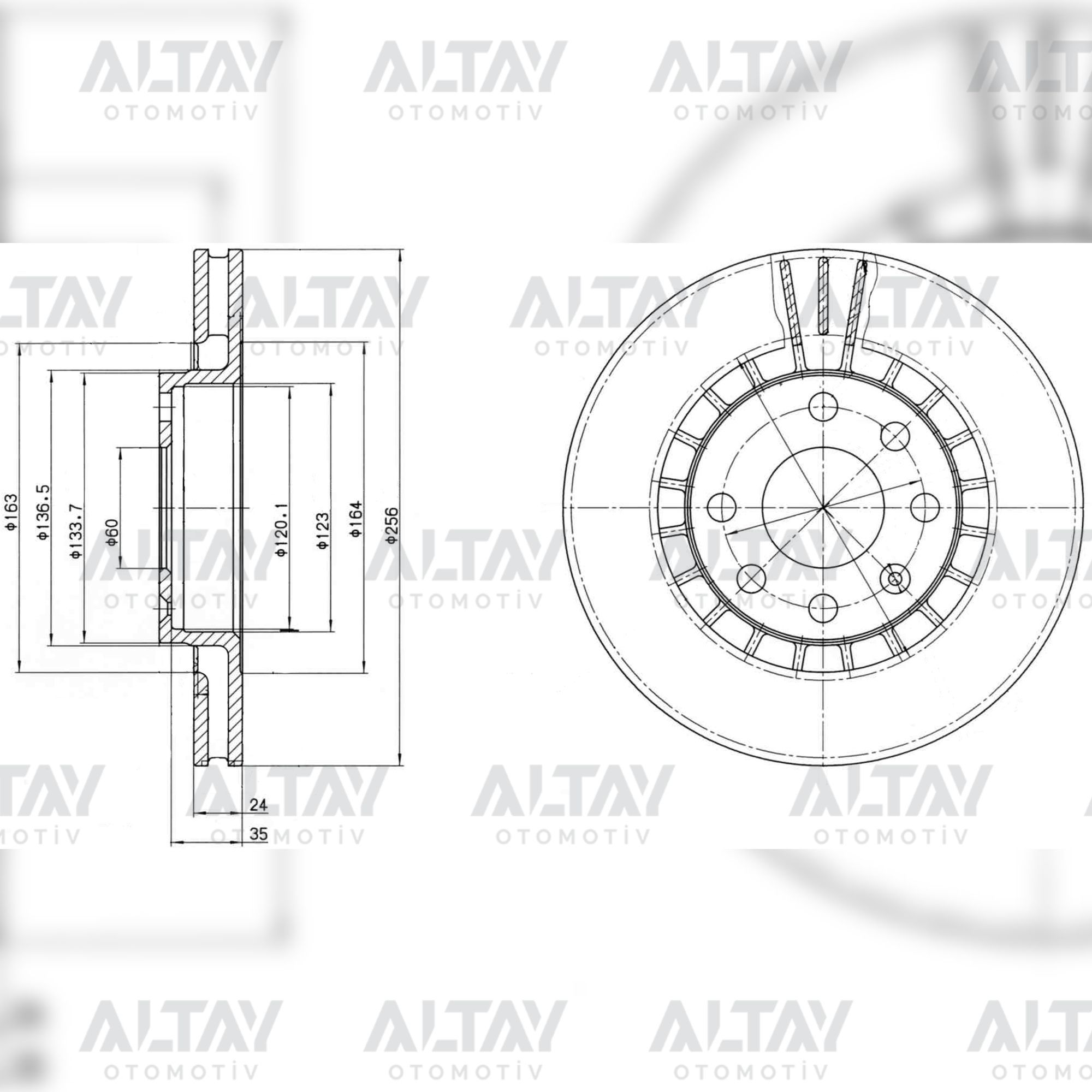 Opel Corsa Ön Fren Diski A OEM 569001 Opel Corsa Ön Fren Diski A OEM 569001