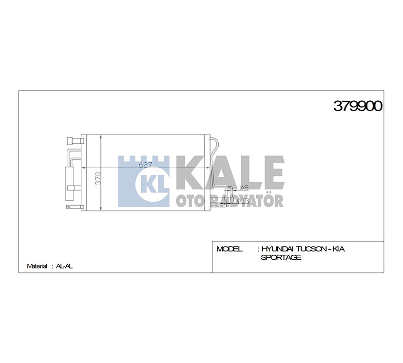 Hyundai Tucson Klima Radyatörü 2004-2010 Radyatör OEM 97606-2E105 Hyundai Tucson Klima Radyatörü 2004-2010 Radyatör OEM 97606-2E105