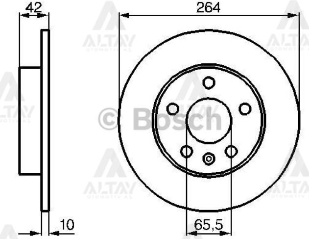 Opel Meriva Arka Fren Dıskı G OEM 569109