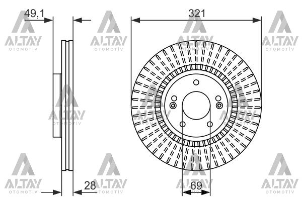 KIA Sorento Ön Fren Diski 2011-2020