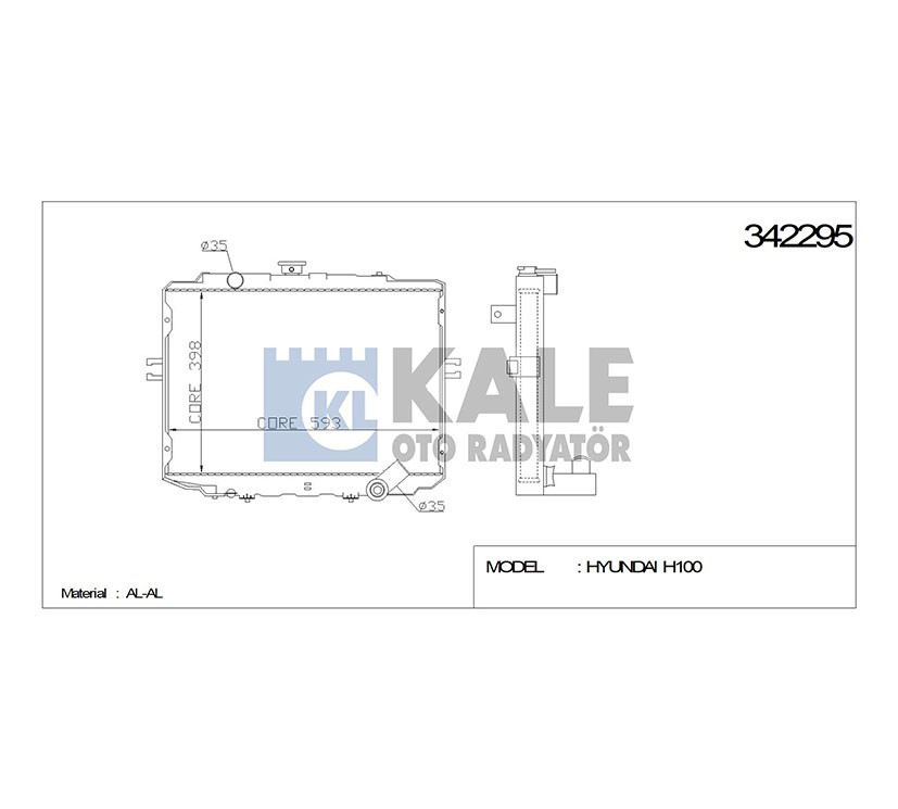 Hyundai H1 Su Radyatörü 1997-2004 Radyatör Su H Kamyonet 26mm Brazıng OEM 25310-4B001 Hyundai H1 Su Radyatörü 1997-2004 Radyatör Su H Kamyonet 26mm Brazıng OEM 25310-4B001