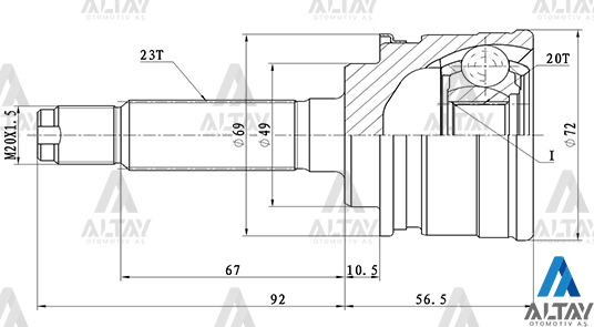 Suzuki Swift Dış Aks Kafası Dış Macar OEM 44102-80E21