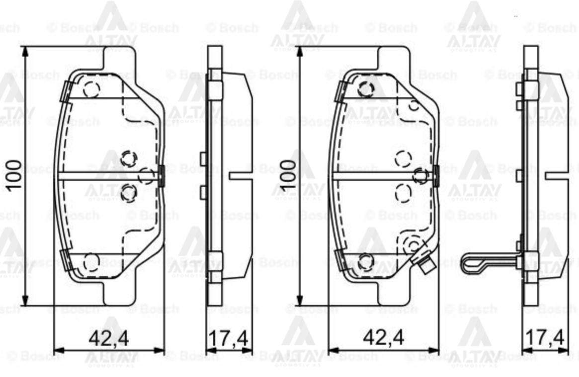 Fiat Egea Arka Fren Balatası 2015-