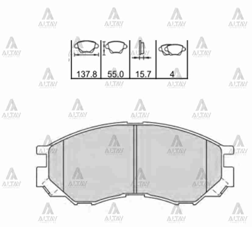 Mitsubishi L200 Ön Fren Balata L Ön OEM MN102609 Mitsubishi L200 Ön Fren Balata L Ön OEM MN102609