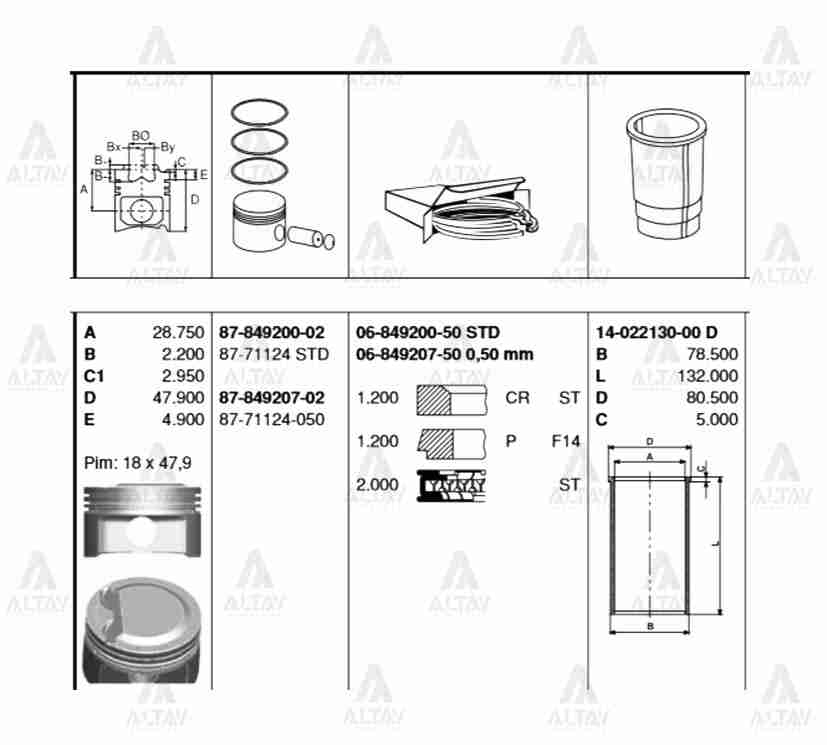Hyundai Getz Piston Segman 2006- Segmanlı Era . OEM 23410-26400