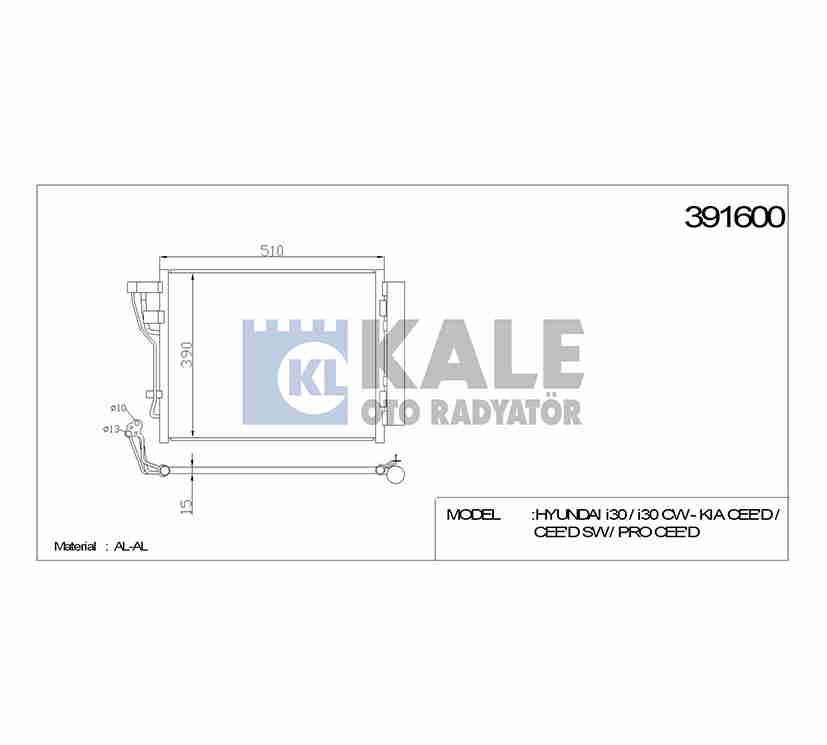 Hyundai I30 Klima Radyatörü 2007-2011 Radyatör I OEM 97606-1H601