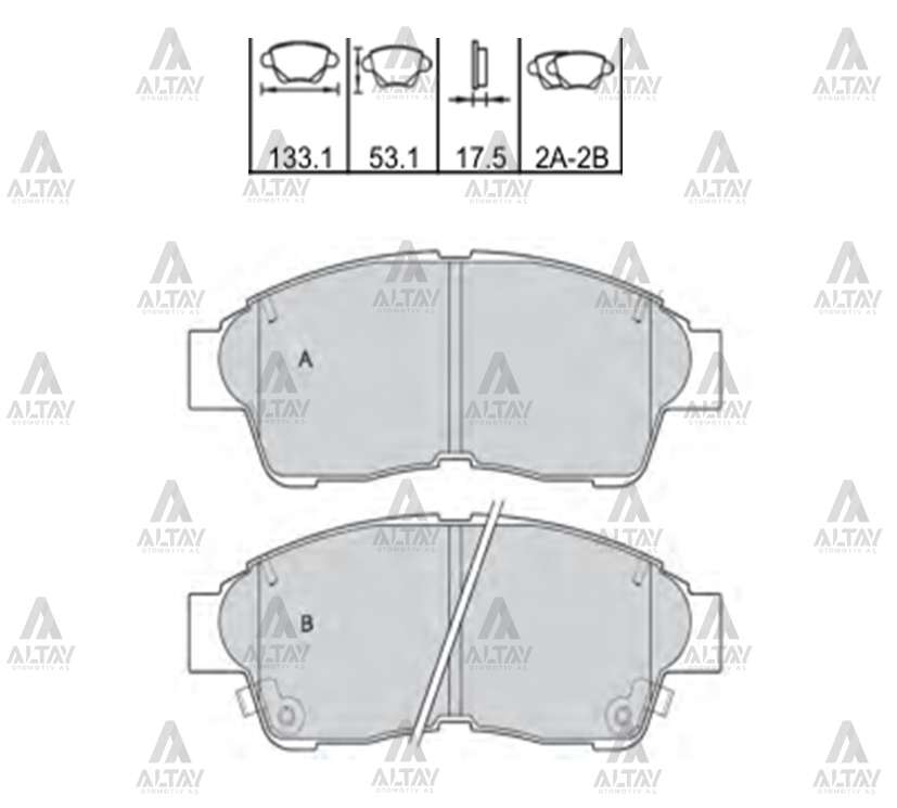 Toyota Carina Ön Fren Balata Enj. OEM 04465-05010