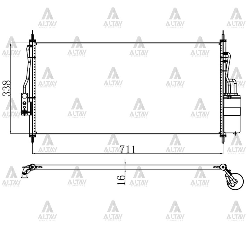 Nissan Almera Klima Radyatörü 2000- Radyatör . - . Brazıng OEM 27650-95F0B Nissan Almera Klima Radyatörü 2000- Radyatör . - . Brazıng OEM 27650-95F0B