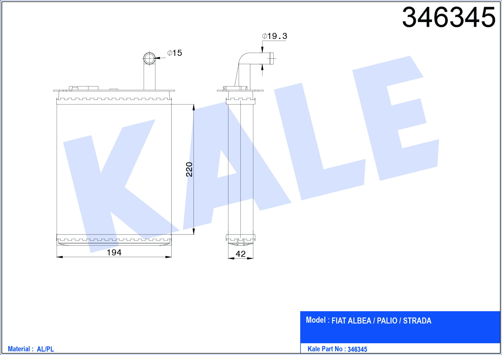Fiat Palio Kalorifer Radyatörü 1996-2005 (1996-2005) OEM 7078698 Fiat Palio Kalorifer Radyatörü 1996-2005 (1996-2005) OEM 7078698